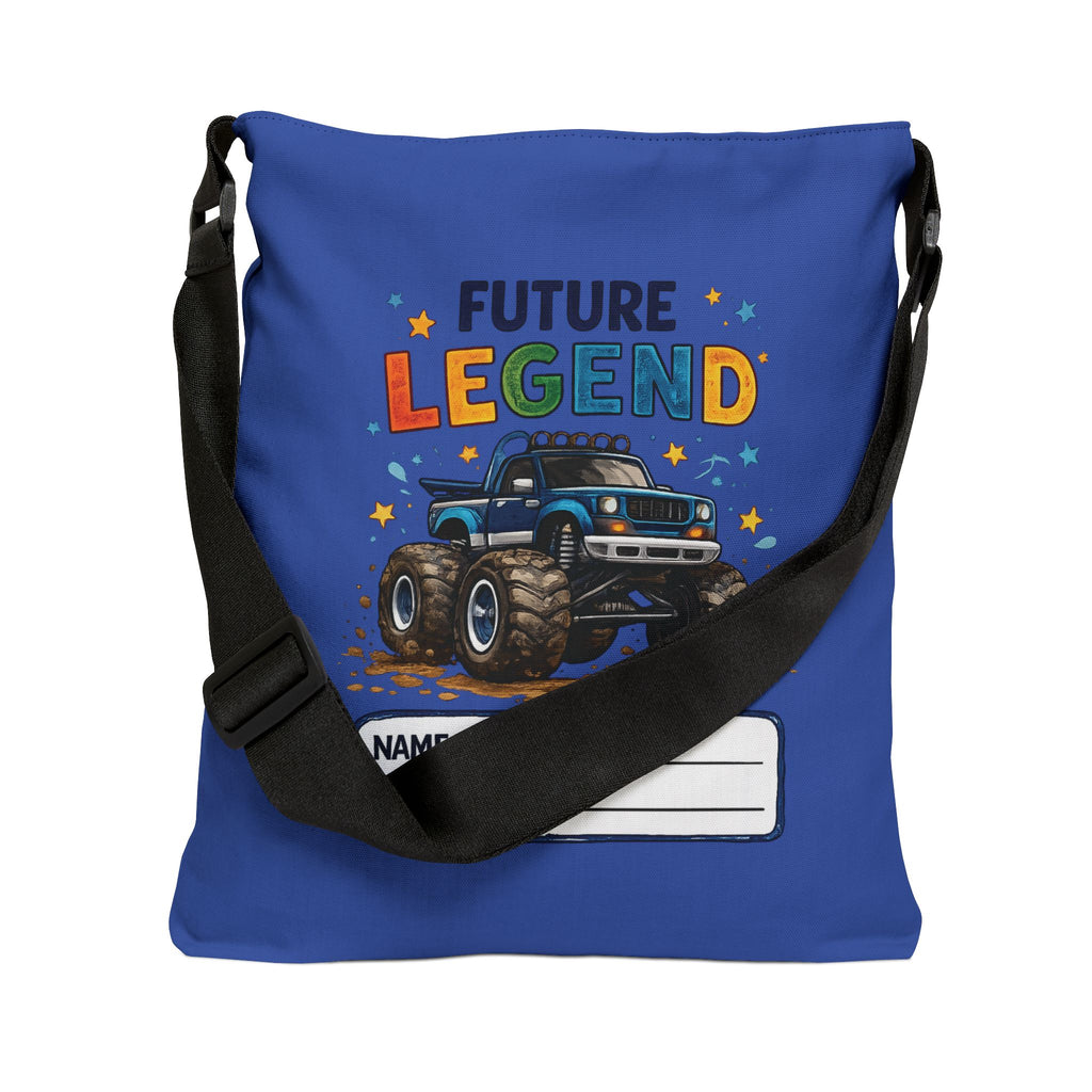 Kids Adjustable Tote Bag - "Future Legend" Monster Truck with Name & Class Label