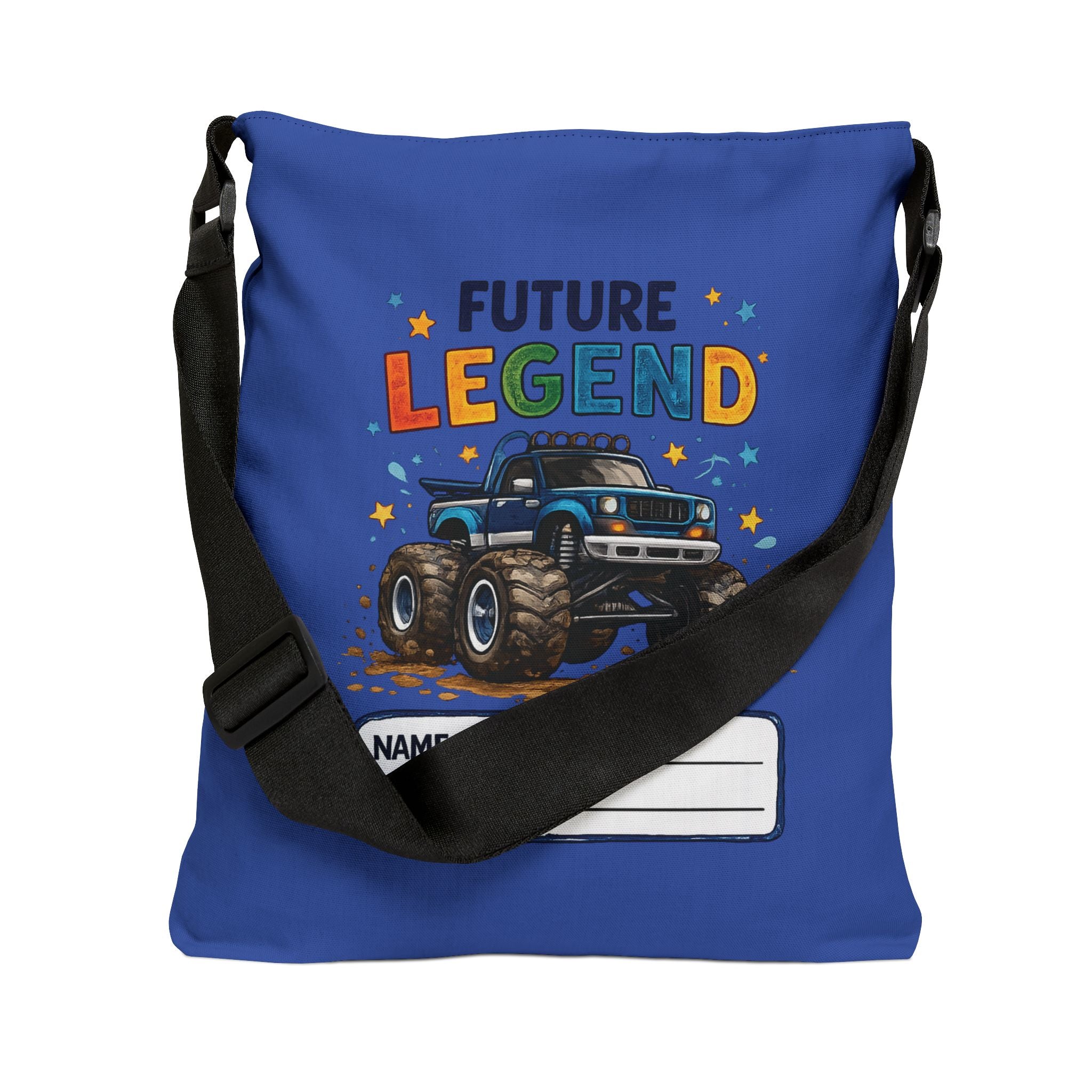 Kids Adjustable Tote Bag - "Future Legend" Monster Truck with Name & Class Label
