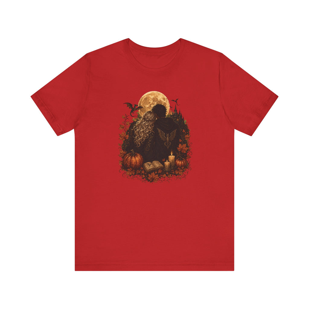 Full Moon & Pumpkins Tee — Autumn Gothic Romantasy Shirt