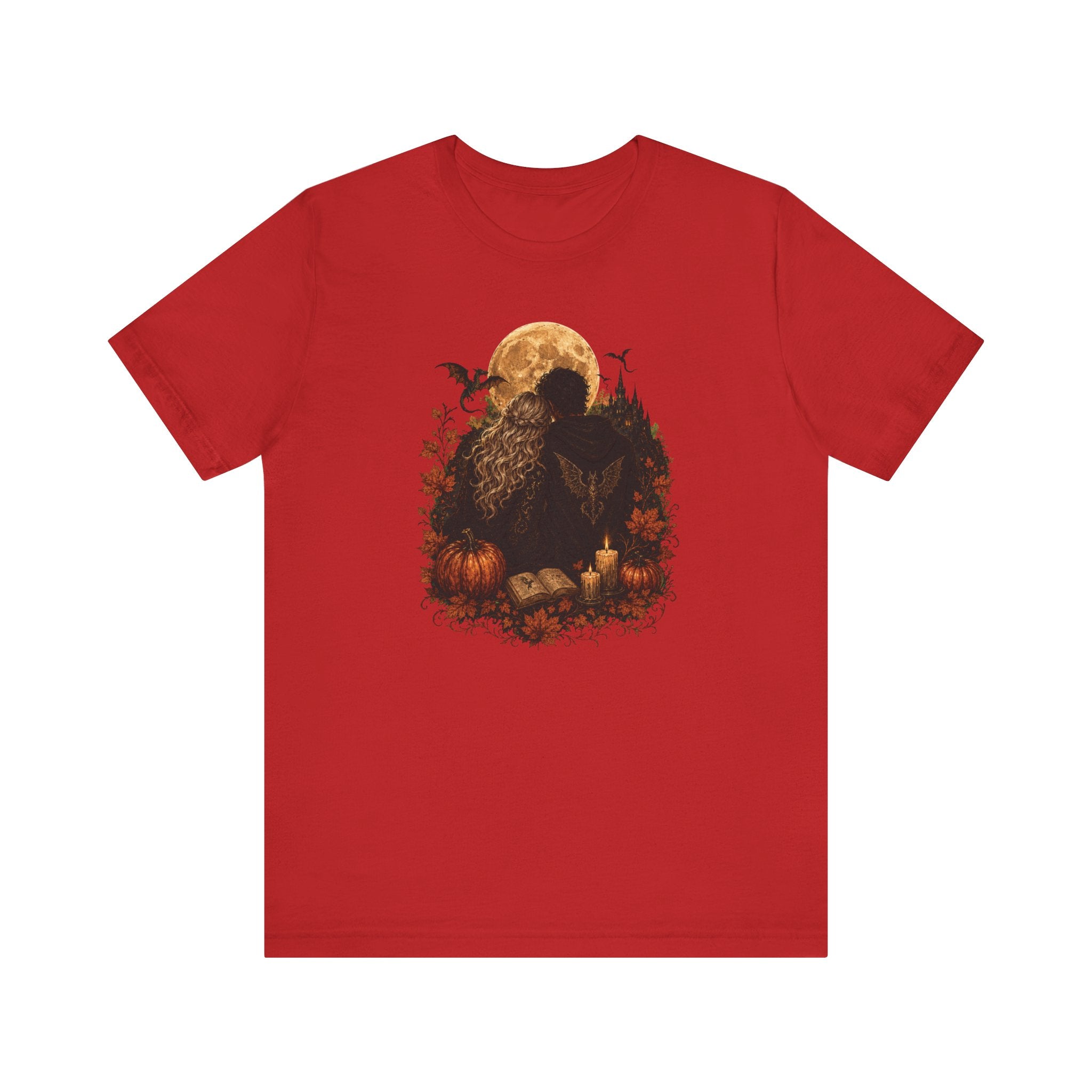 Full Moon & Pumpkins Tee — Autumn Gothic Romantasy Shirt