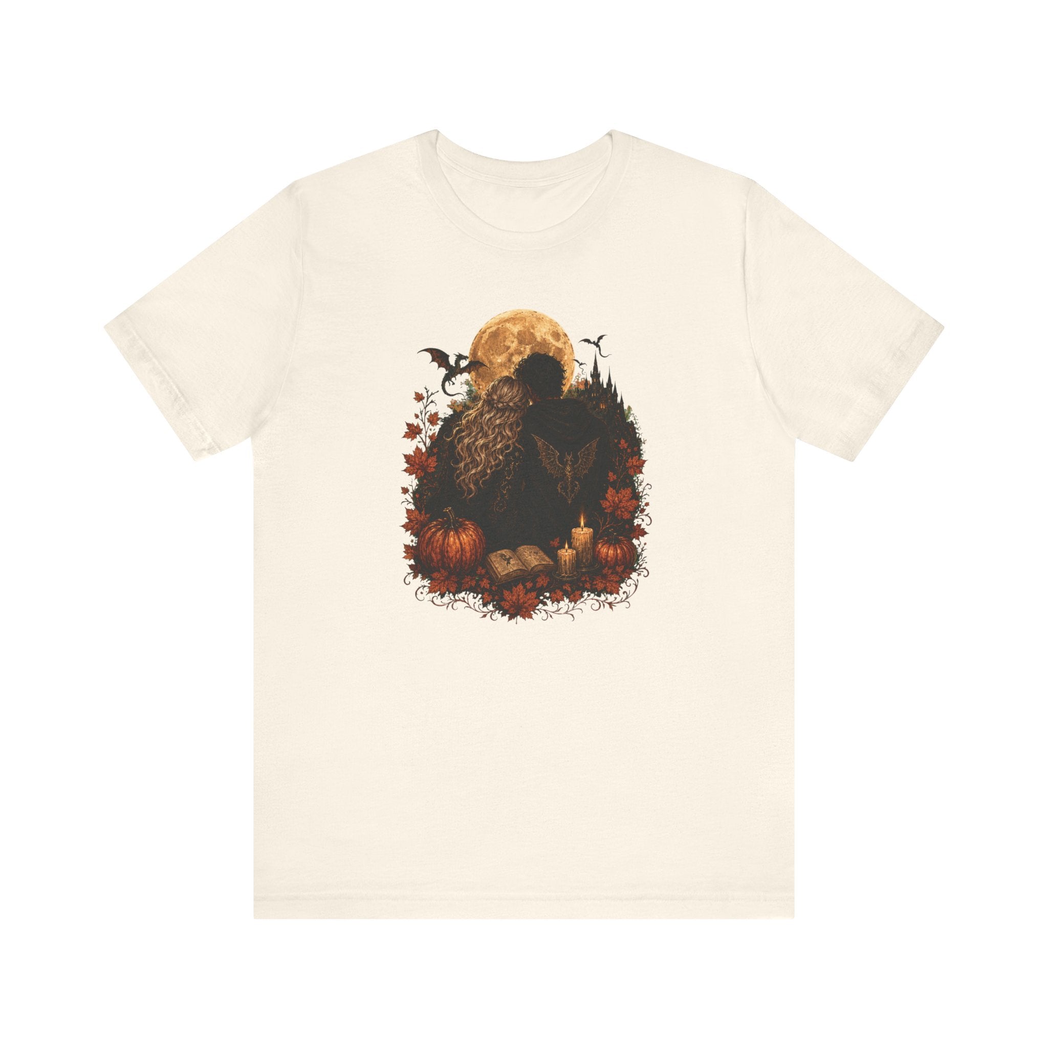 Full Moon & Pumpkins Tee — Autumn Gothic Romantasy Shirt