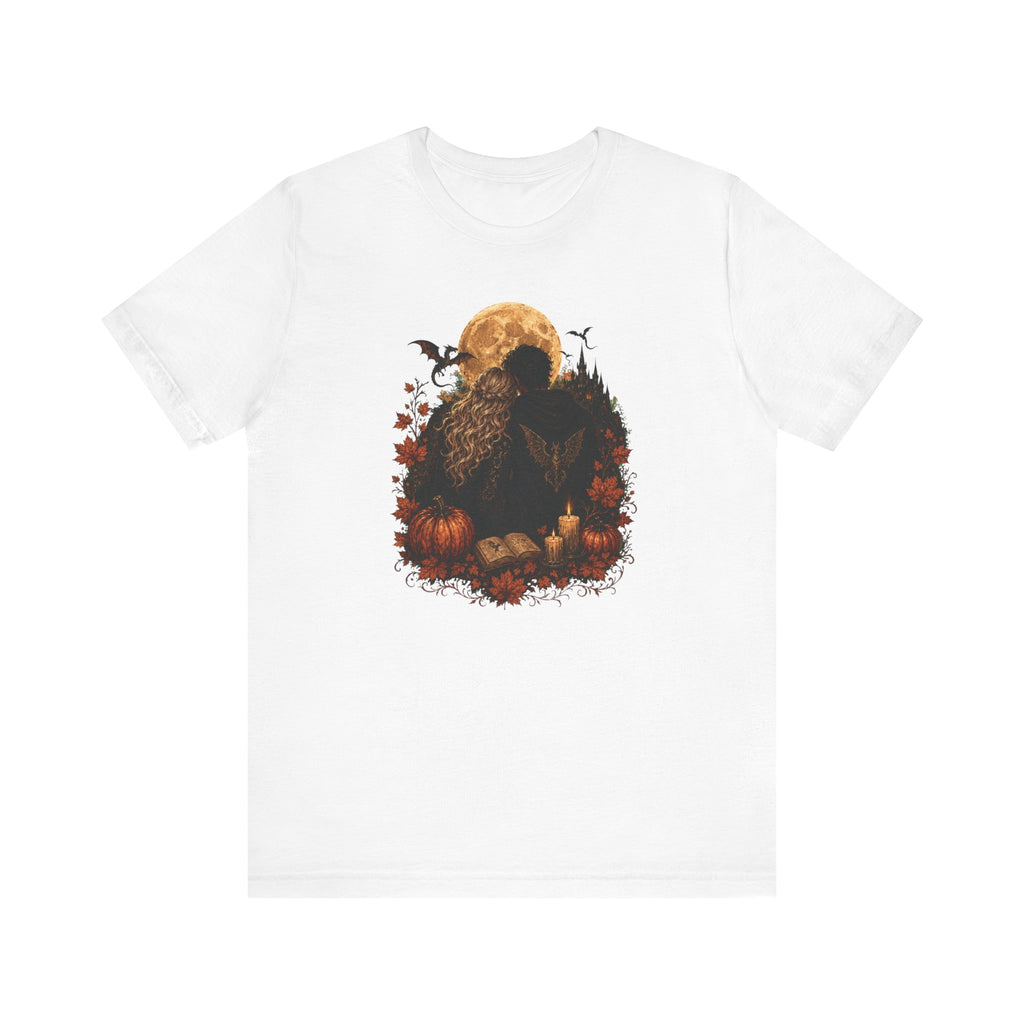 Full Moon & Pumpkins Tee — Autumn Gothic Romantasy Shirt