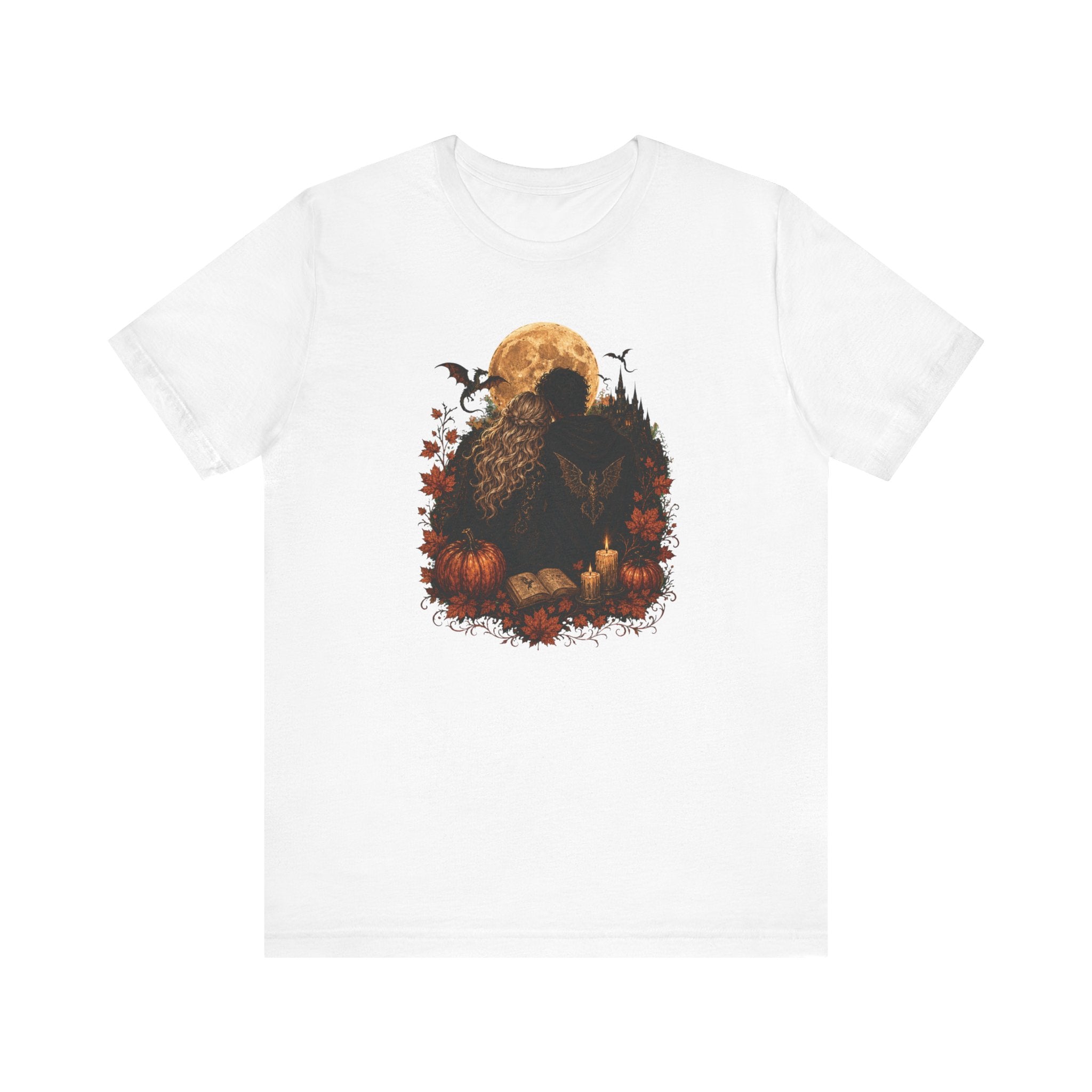 Full Moon & Pumpkins Tee — Autumn Gothic Romantasy Shirt
