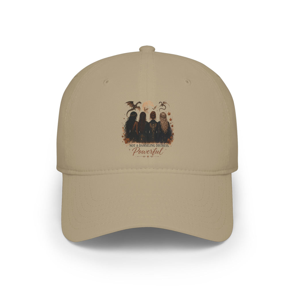 Not the damsel hat | Fantasy Reader Hat | Strong Female Character baseball Cap — Strong Woman Illustration