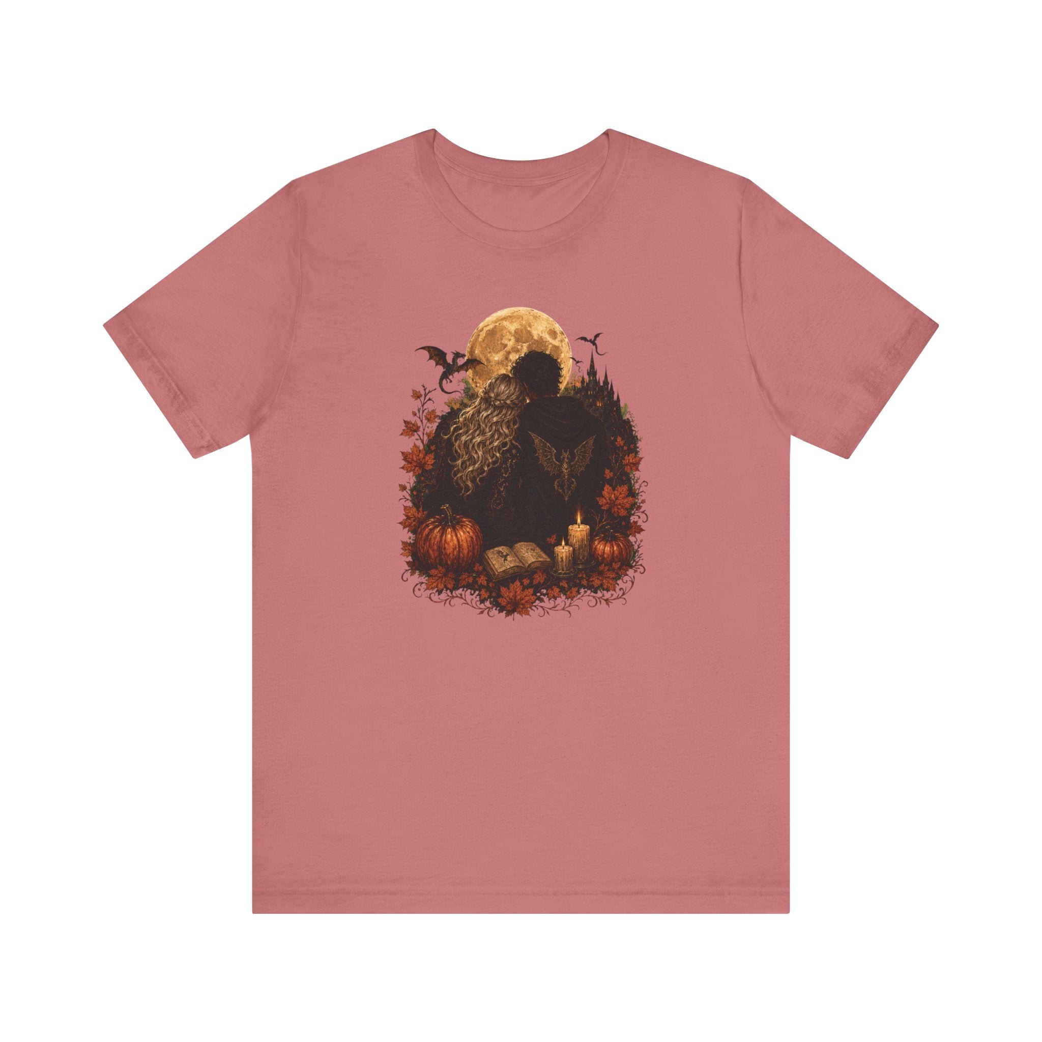 Full Moon & Pumpkins Tee — Autumn Gothic Romantasy Shirt