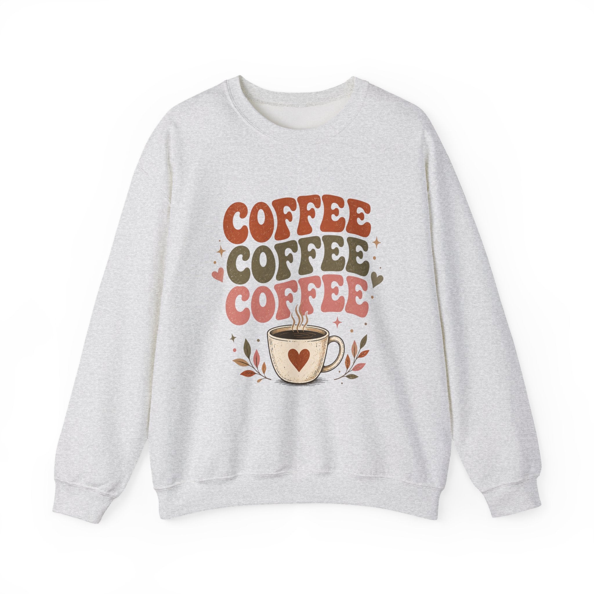 Coffee Coffee Coffee Crewneck Sweatshirt — Retro Coffee Lover Pullover