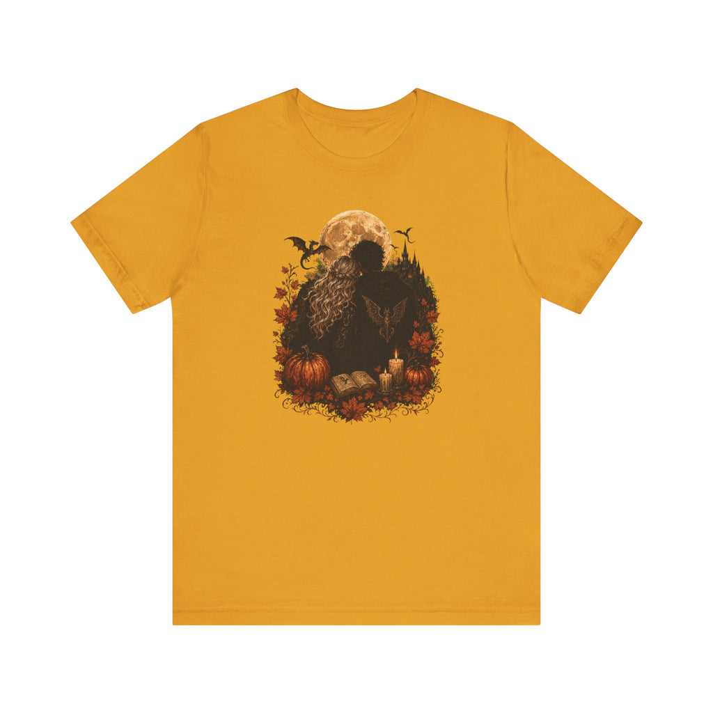 Full Moon & Pumpkins Tee — Autumn Gothic Romantasy Shirt