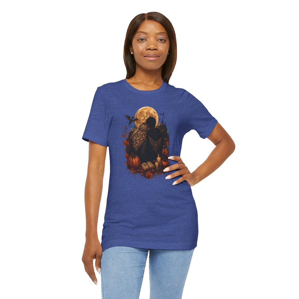 Full Moon & Pumpkins Tee — Autumn Gothic Romantasy Shirt