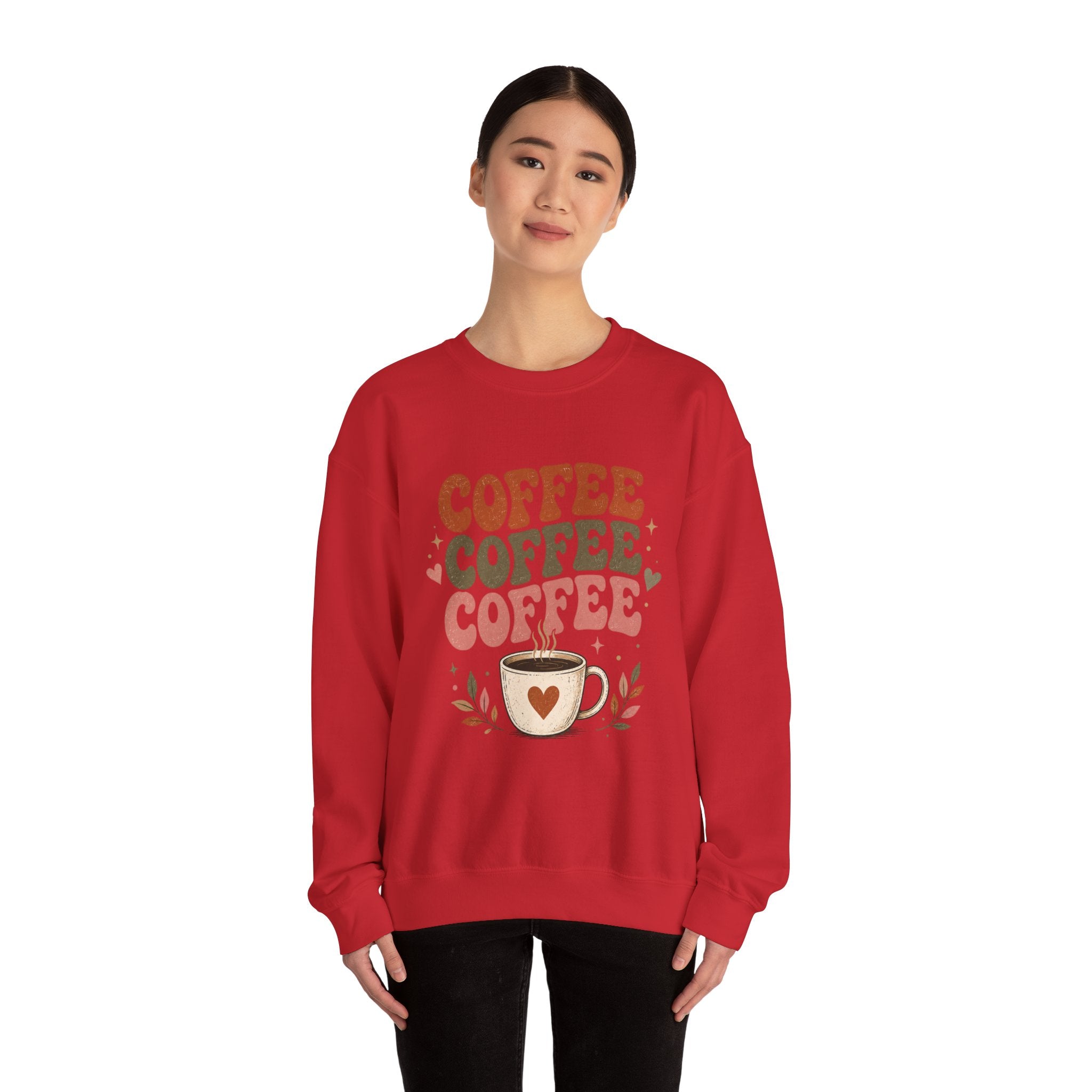 Coffee Coffee Coffee Crewneck Sweatshirt — Retro Coffee Lover Pullover