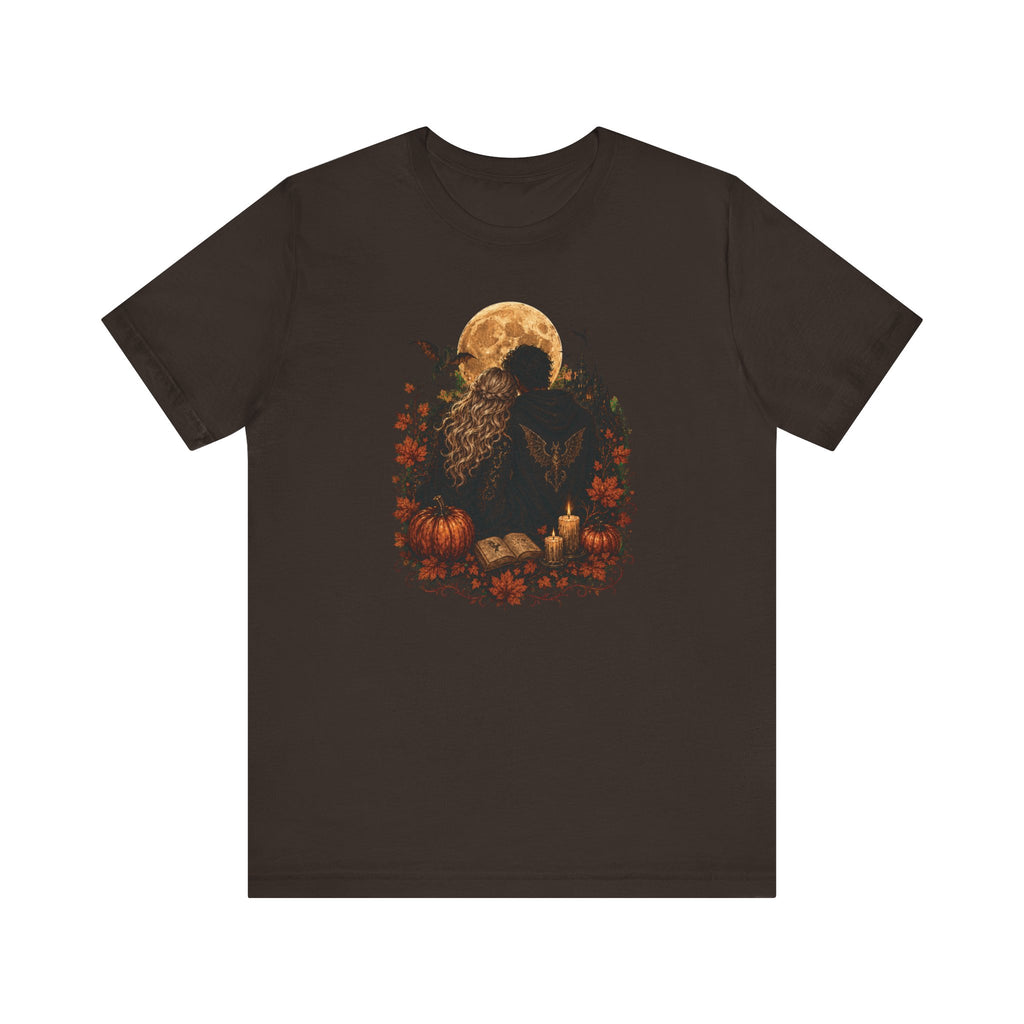 Full Moon & Pumpkins Tee — Autumn Gothic Romantasy Shirt