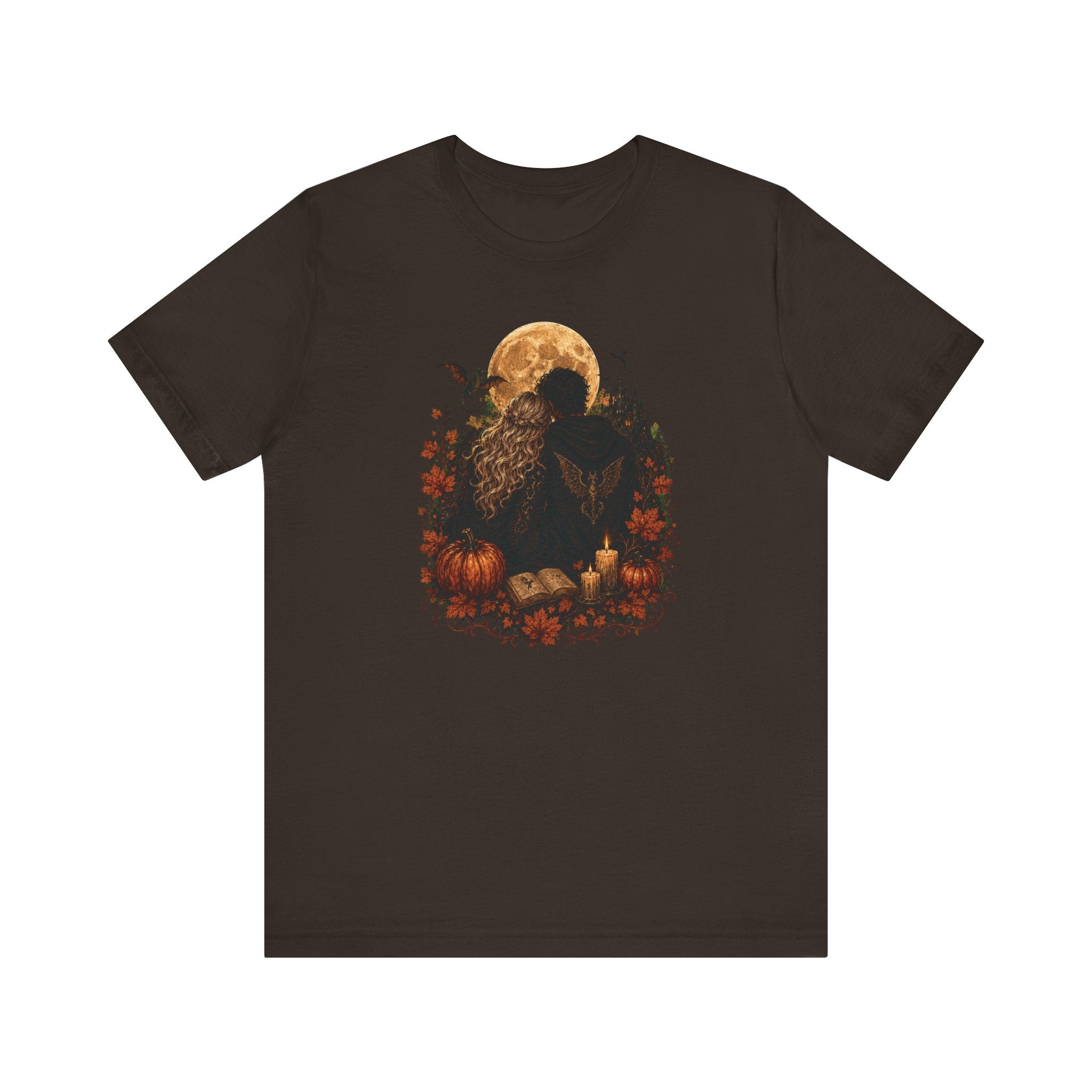 Full Moon & Pumpkins Tee — Autumn Gothic Romantasy Shirt