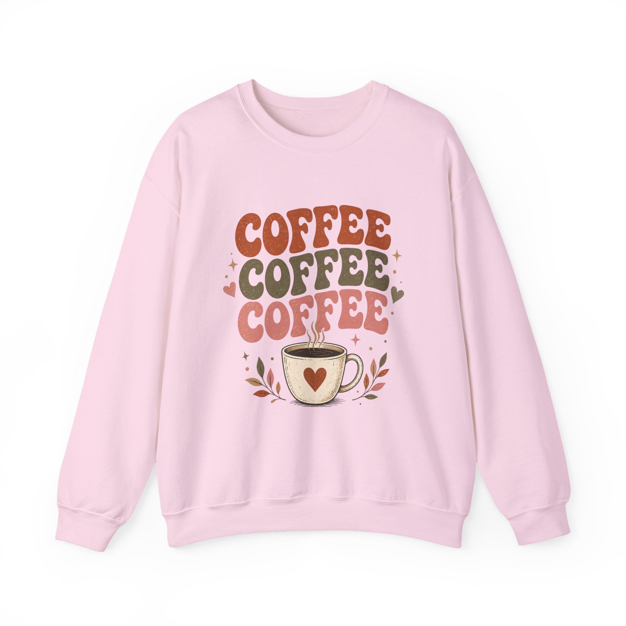 Coffee Coffee Coffee Crewneck Sweatshirt — Retro Coffee Lover Pullover