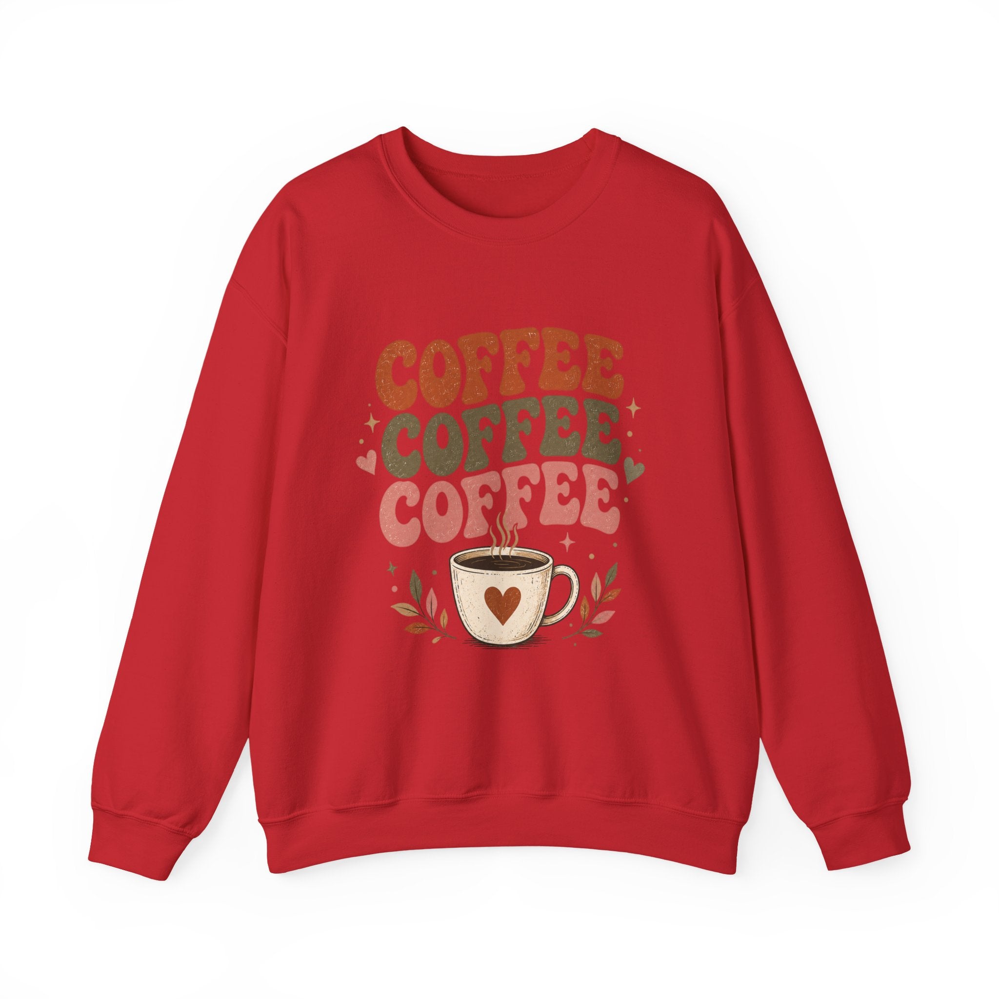 Coffee Coffee Coffee Crewneck Sweatshirt — Retro Coffee Lover Pullover