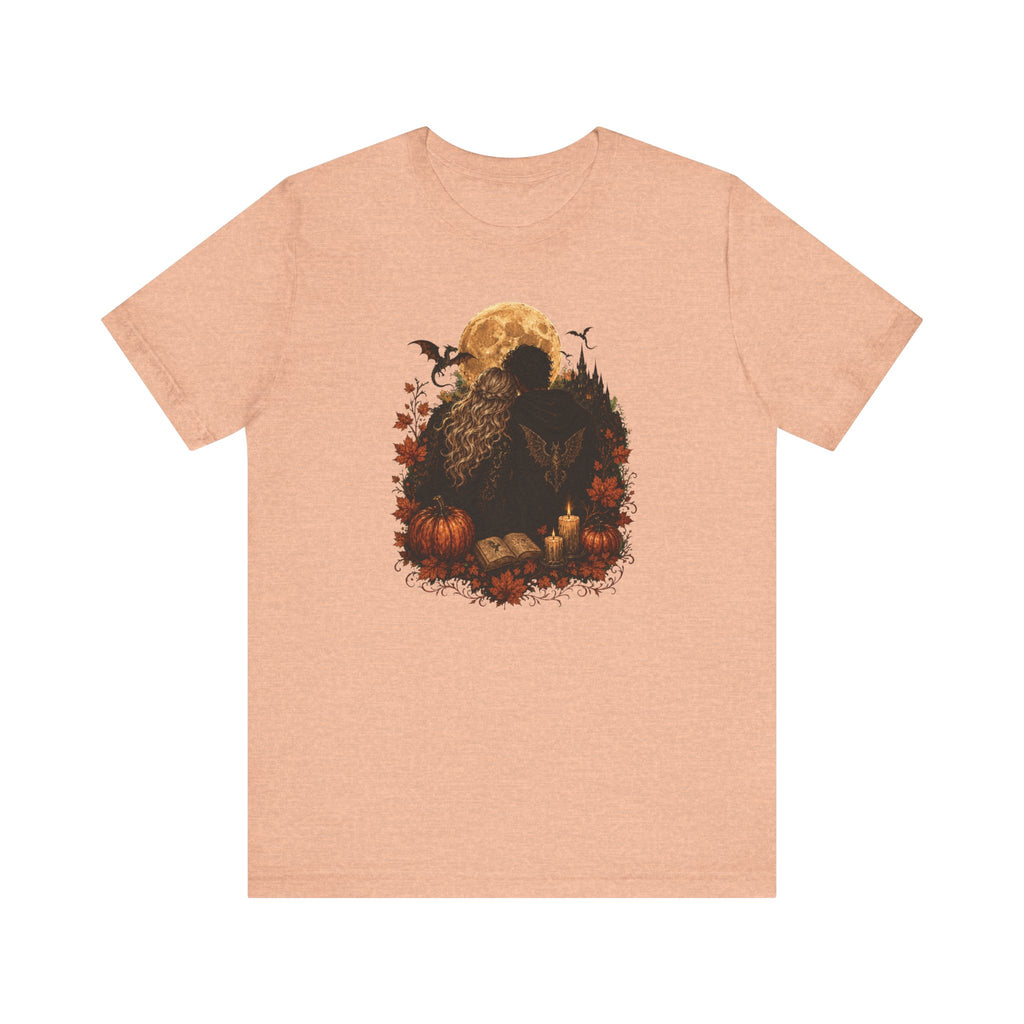 Full Moon & Pumpkins Tee — Autumn Gothic Romantasy Shirt
