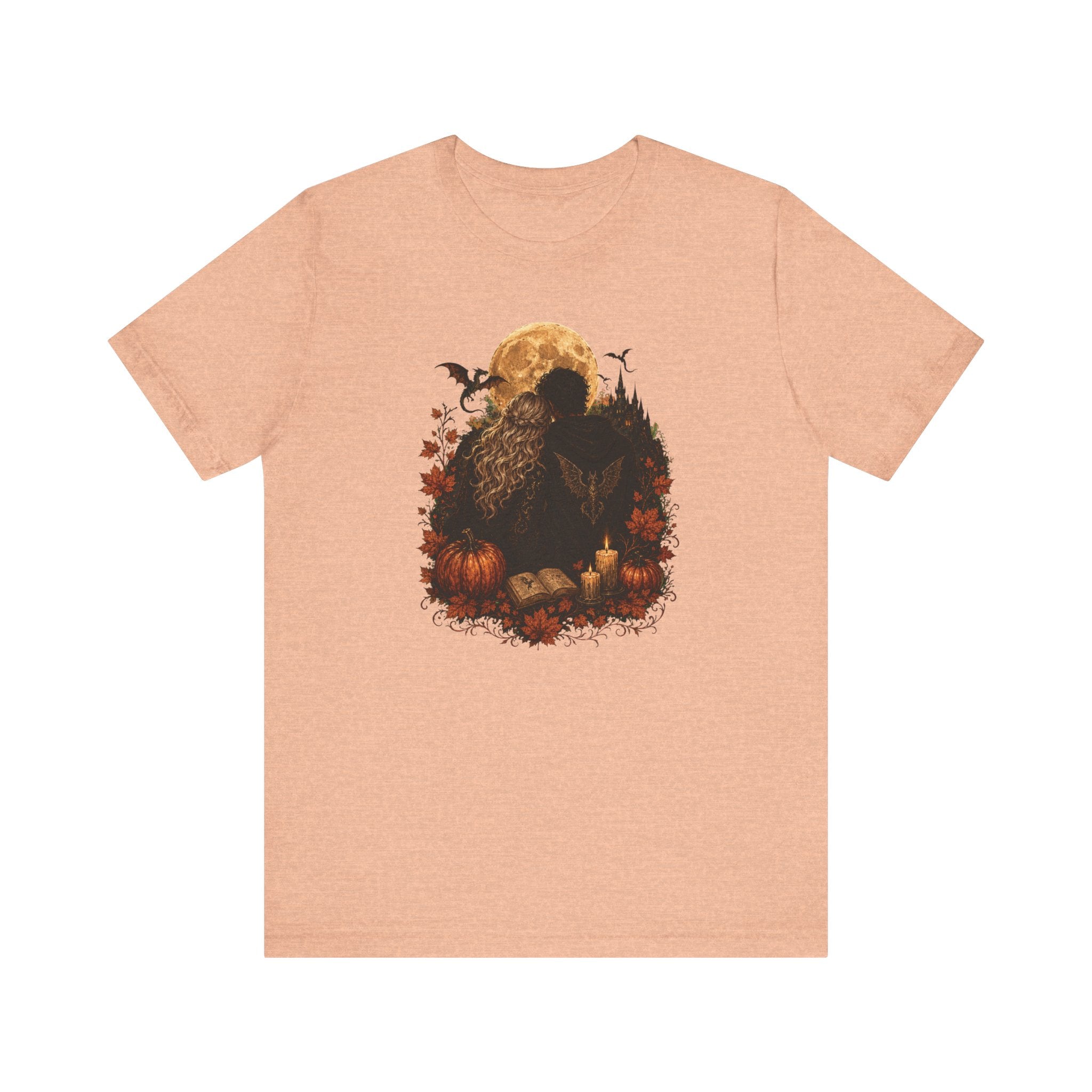 Full Moon & Pumpkins Tee — Autumn Gothic Romantasy Shirt