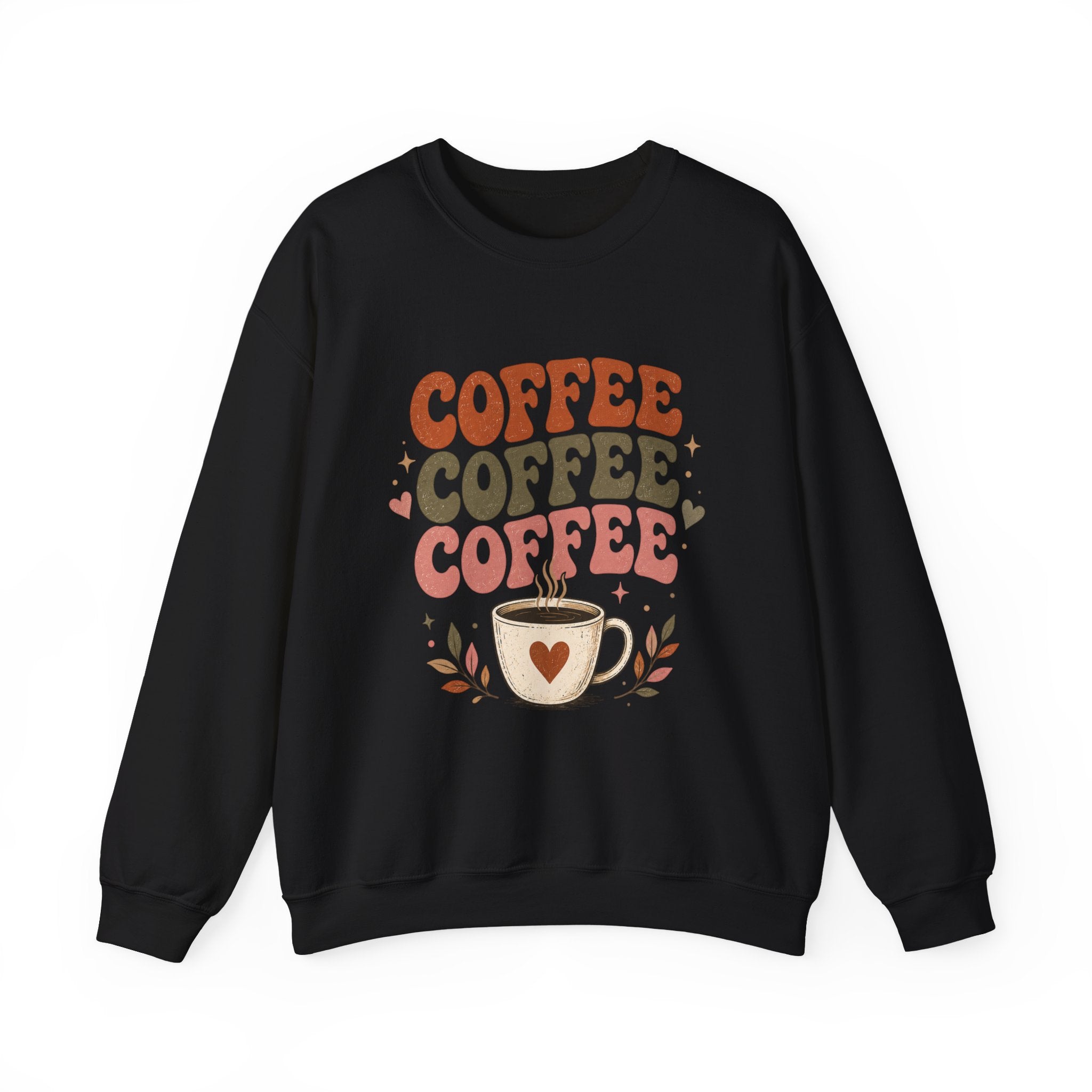 Coffee Coffee Coffee Crewneck Sweatshirt — Retro Coffee Lover Pullover