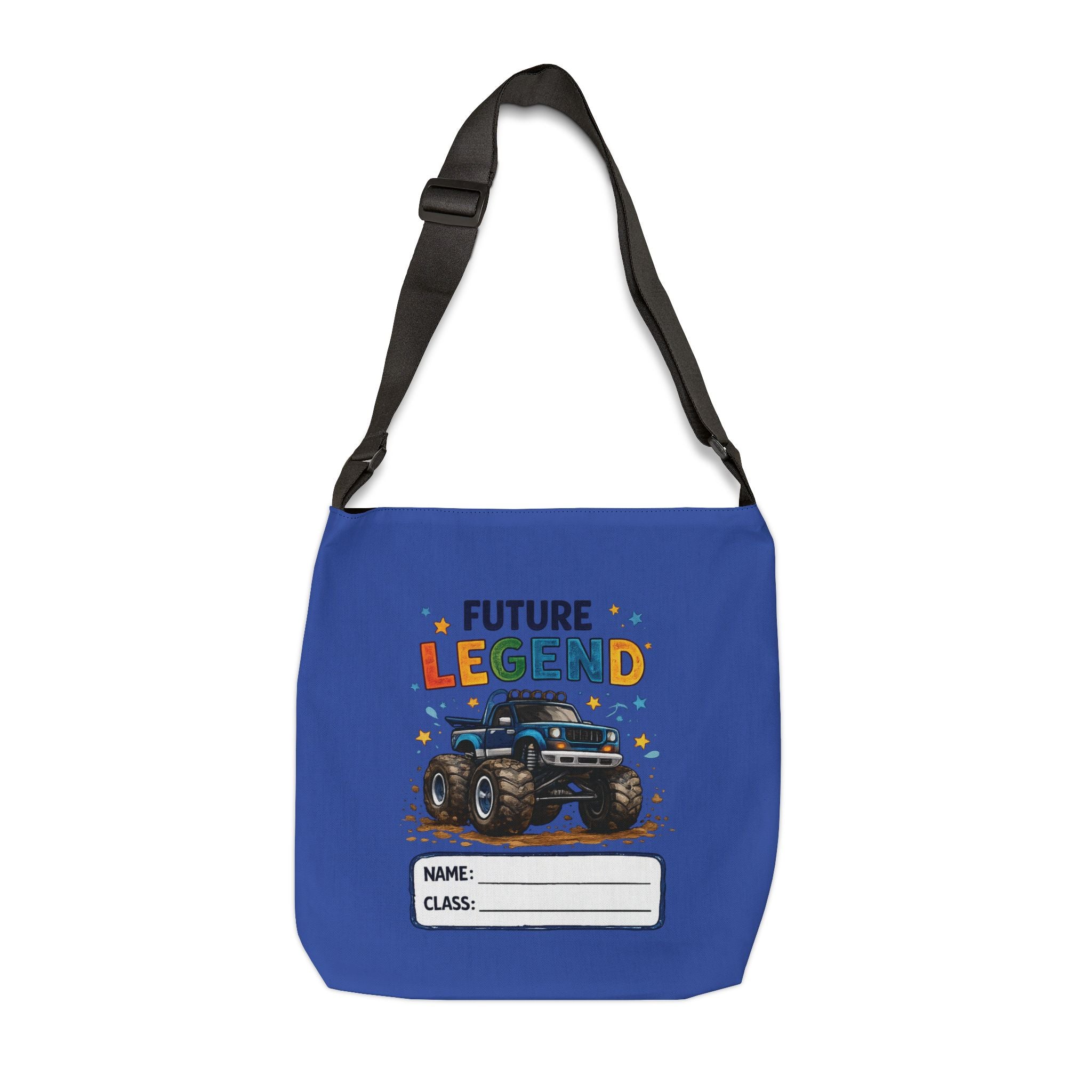Kids Adjustable Tote Bag - "Future Legend" Monster Truck with Name & Class Label