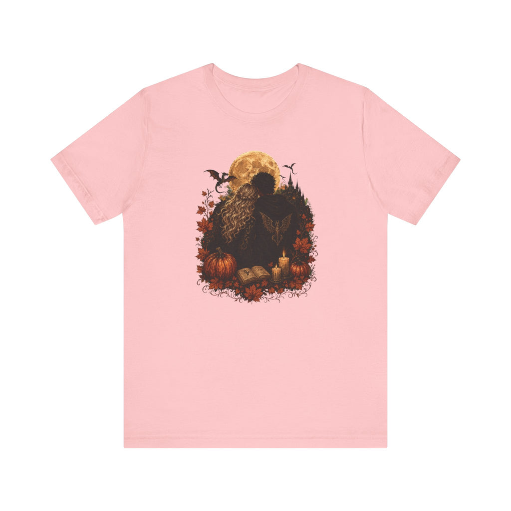 Full Moon & Pumpkins Tee — Autumn Gothic Romantasy Shirt