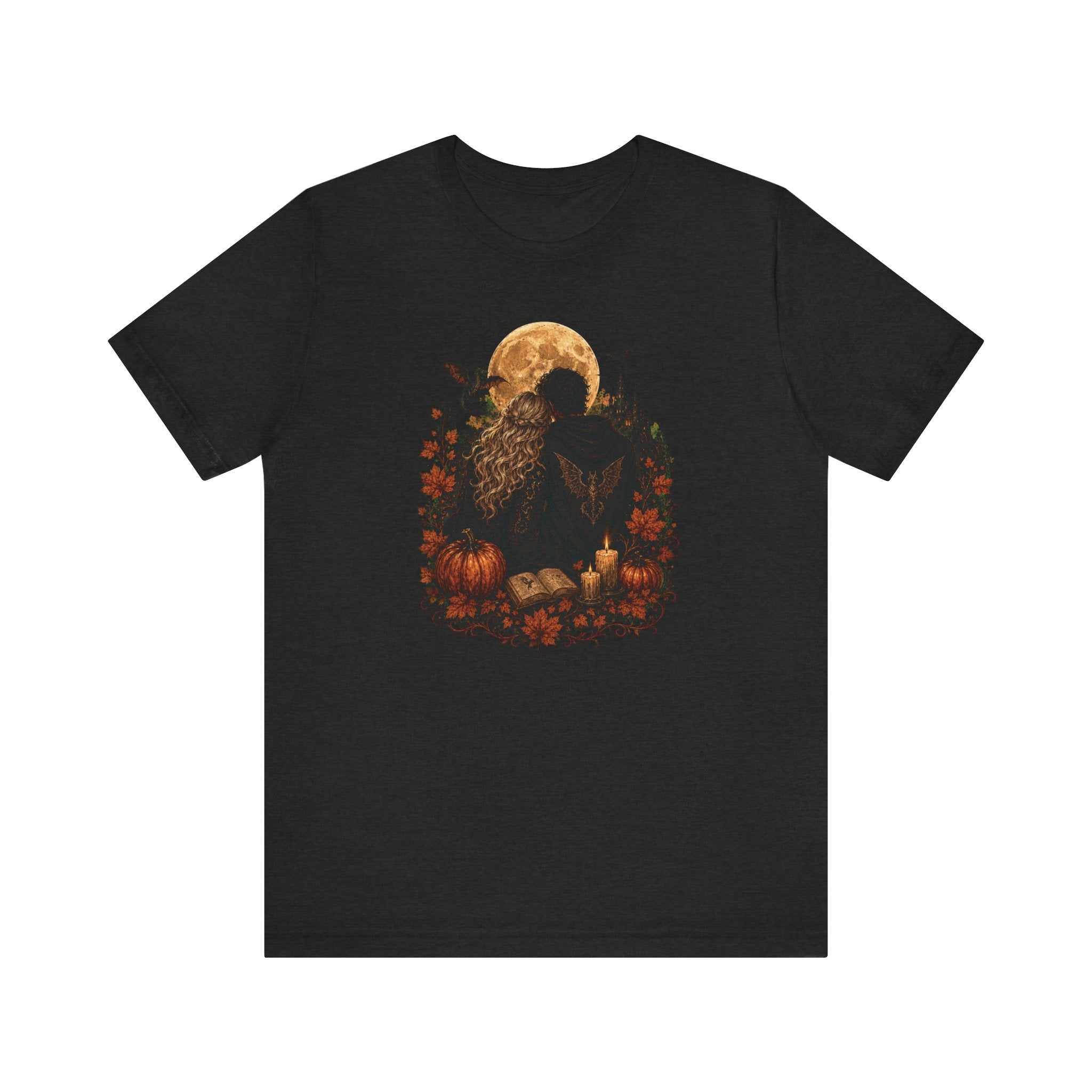 Full Moon & Pumpkins Tee — Autumn Gothic Romantasy Shirt