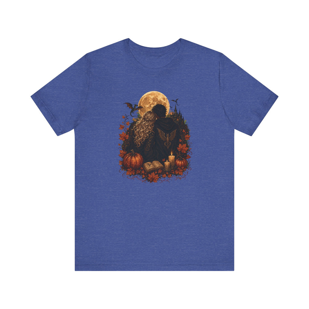 Full Moon & Pumpkins Tee — Autumn Gothic Romantasy Shirt