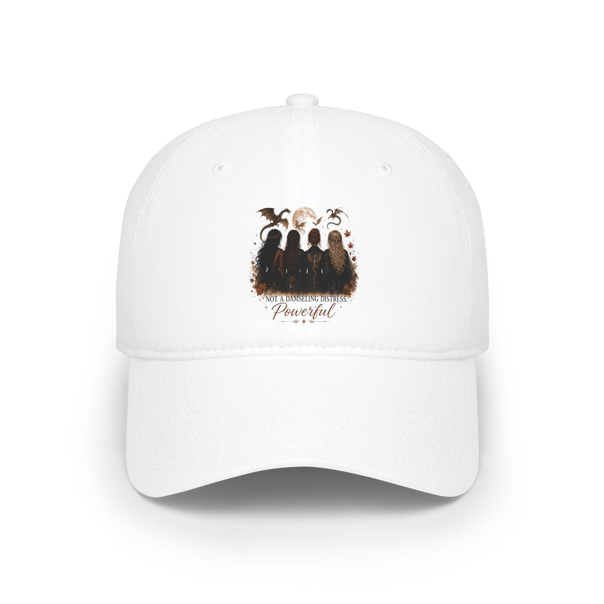 Not the damsel hat | Fantasy Reader Hat | Strong Female Character baseball Cap — Strong Woman Illustration