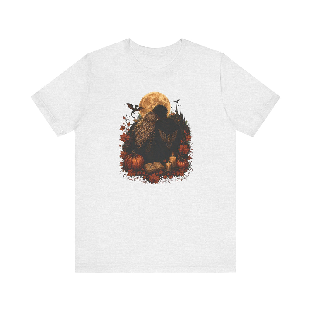 Full Moon & Pumpkins Tee — Autumn Gothic Romantasy Shirt
