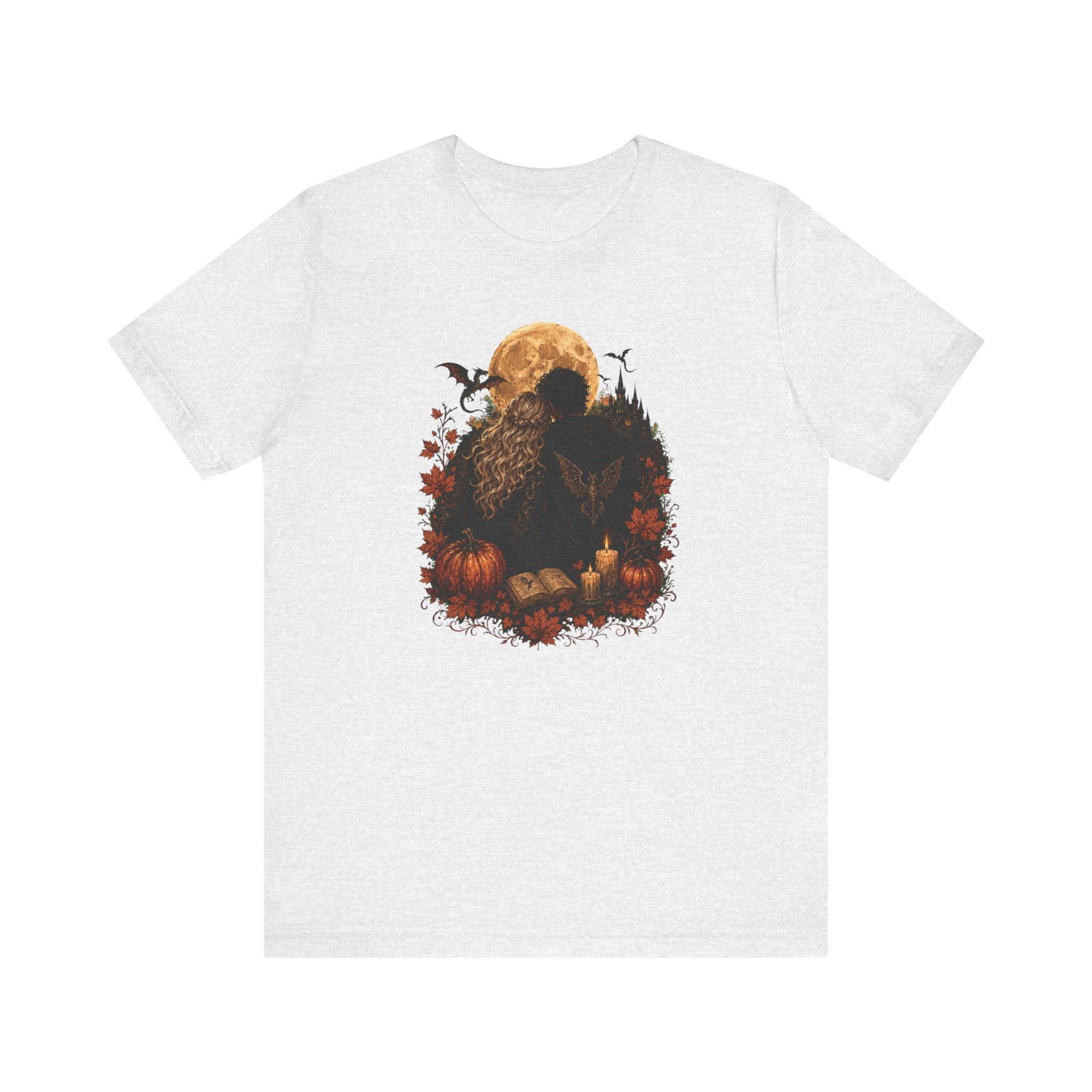 Full Moon & Pumpkins Tee — Autumn Gothic Romantasy Shirt