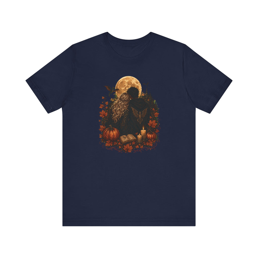 Full Moon & Pumpkins Tee — Autumn Gothic Romantasy Shirt