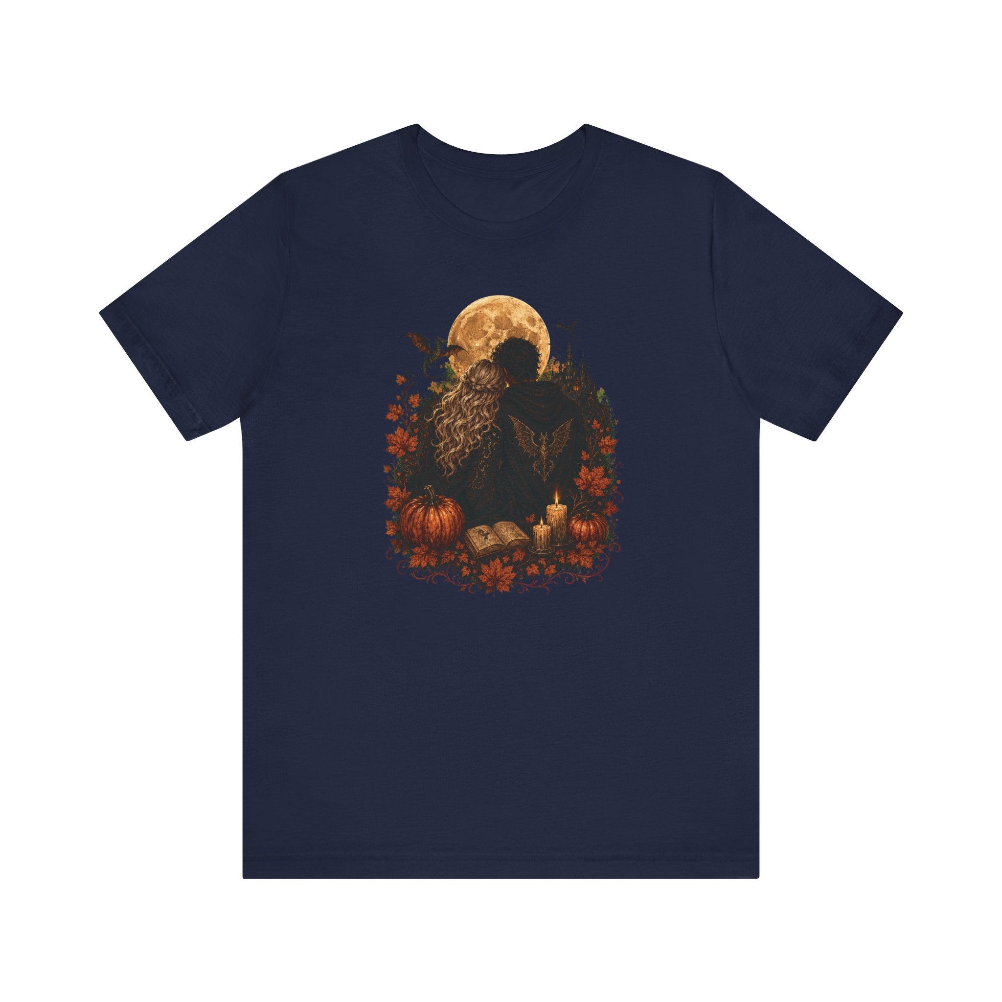 Full Moon & Pumpkins Tee — Autumn Gothic Romantasy Shirt