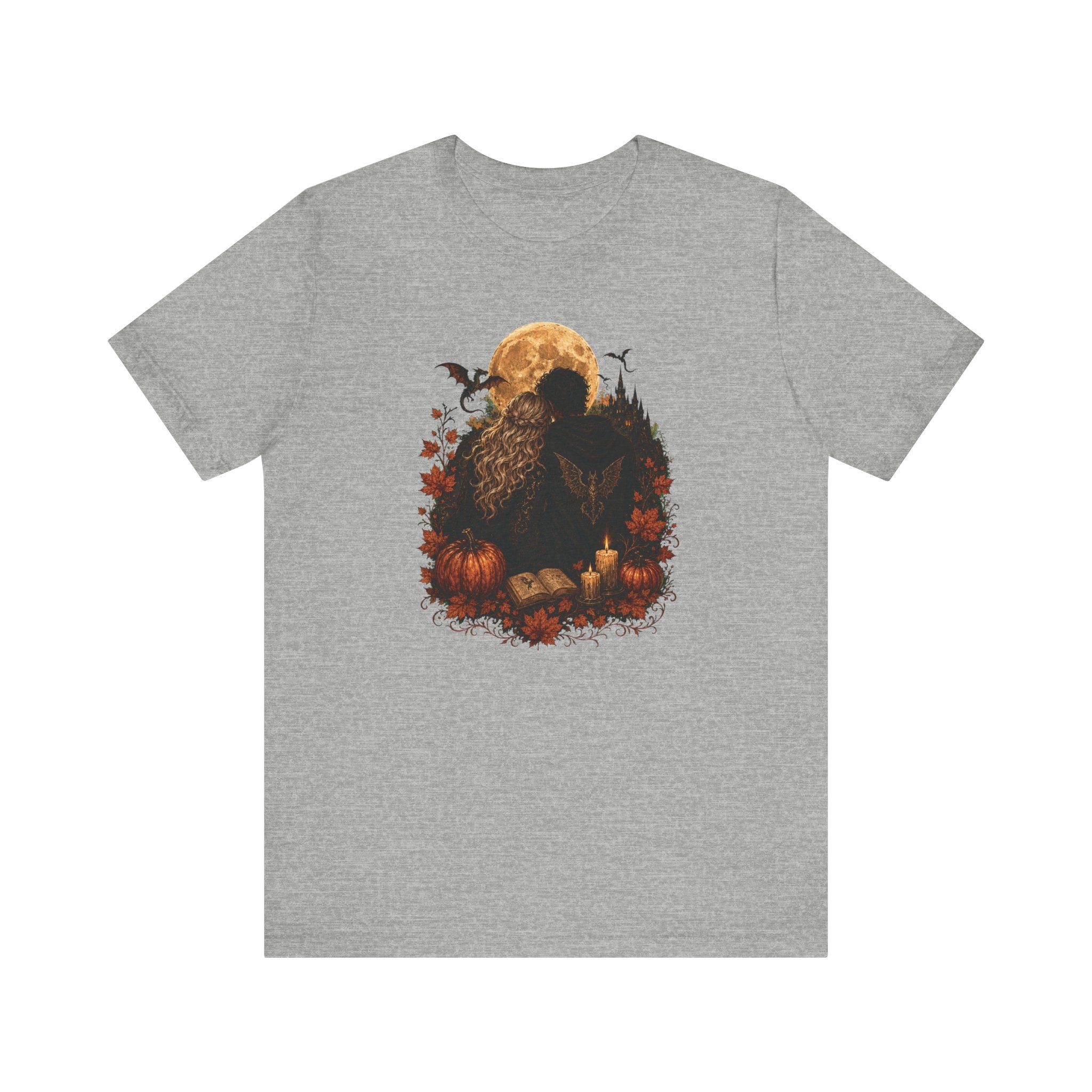 Full Moon & Pumpkins Tee — Autumn Gothic Romantasy Shirt