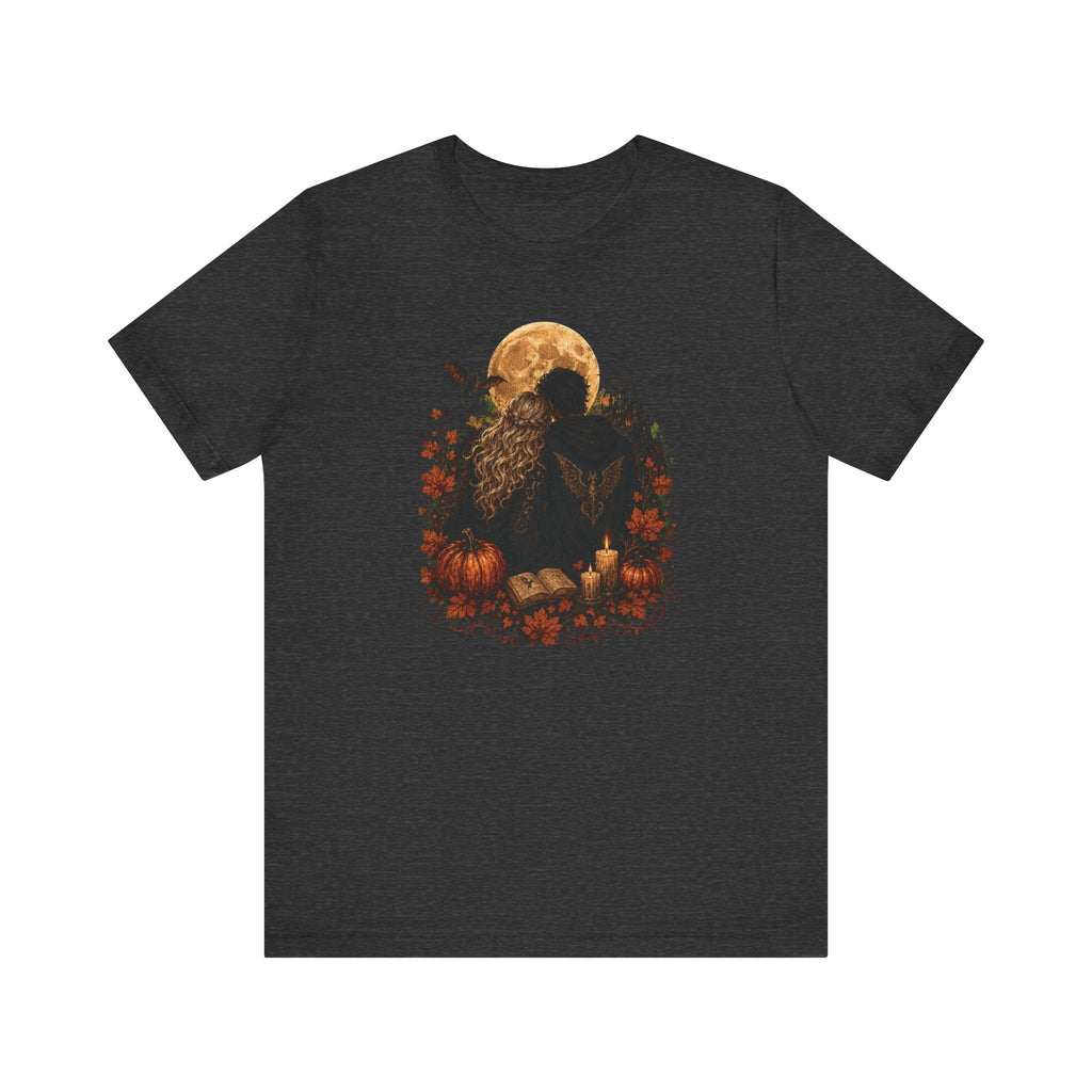 Full Moon & Pumpkins Tee — Autumn Gothic Romantasy Shirt