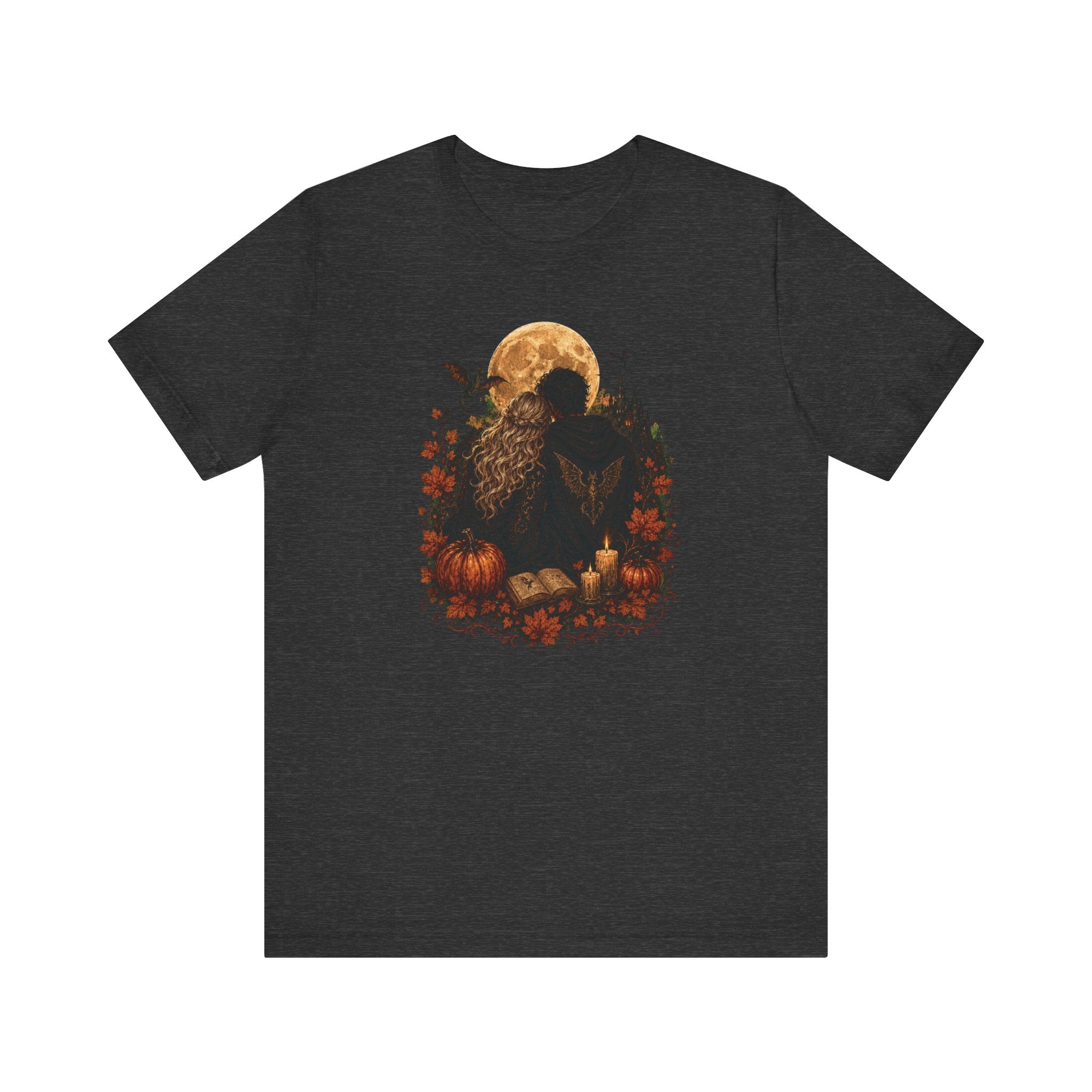 Full Moon & Pumpkins Tee — Autumn Gothic Romantasy Shirt