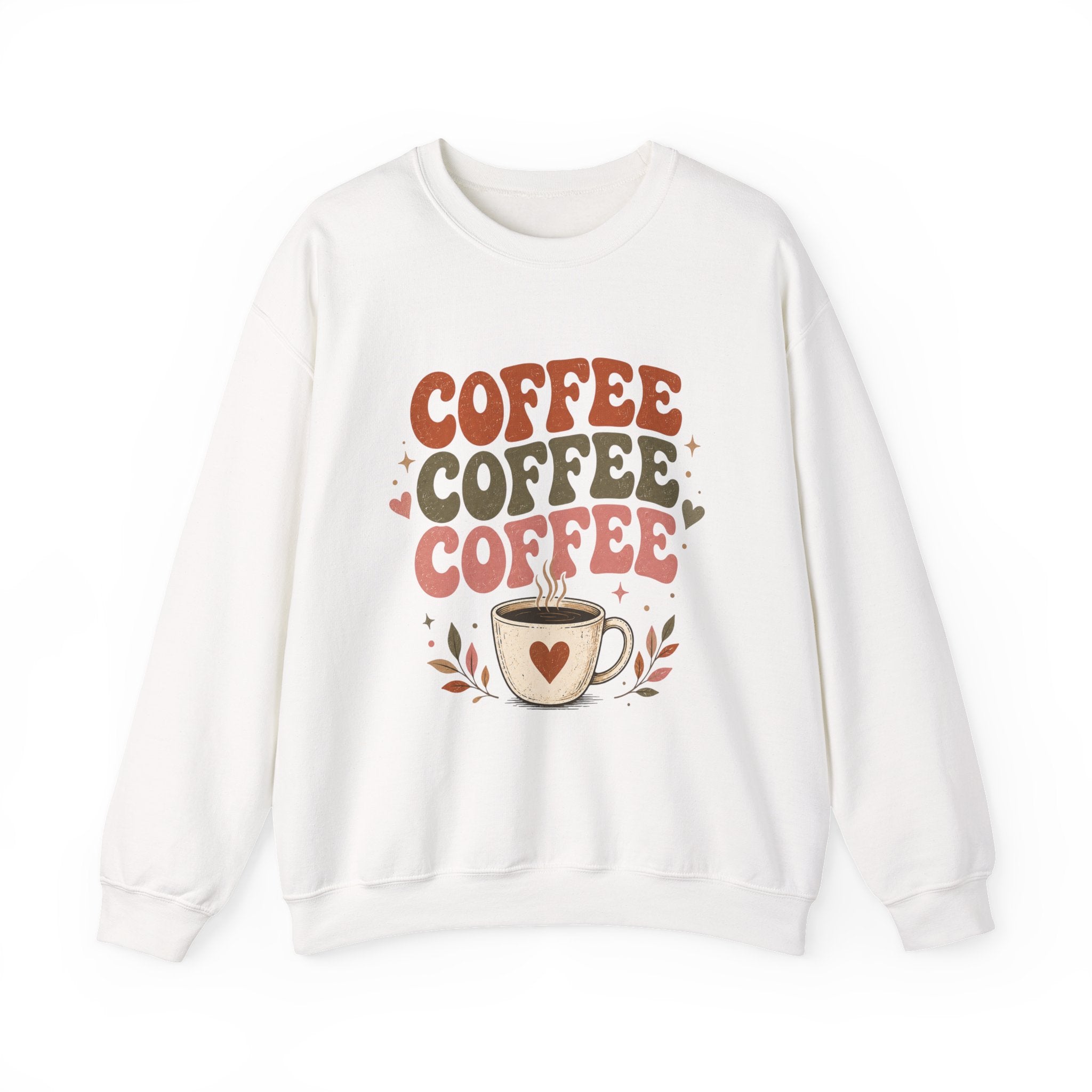 Coffee Coffee Coffee Crewneck Sweatshirt — Retro Coffee Lover Pullover
